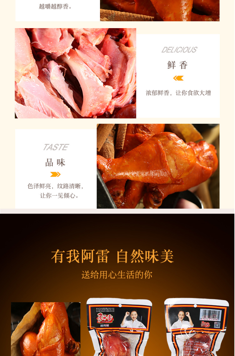 阿雷食品-酱香鸡腿75g_4袋-东北沈阳特产卤味鸡腿-开袋即食休闲零食真空袋装-方便速食熟食小吃【图_04.jpg